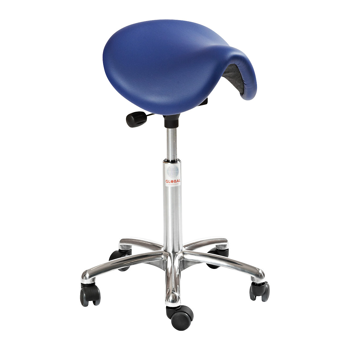 Tabouret selle, sans dossier, bleu-2