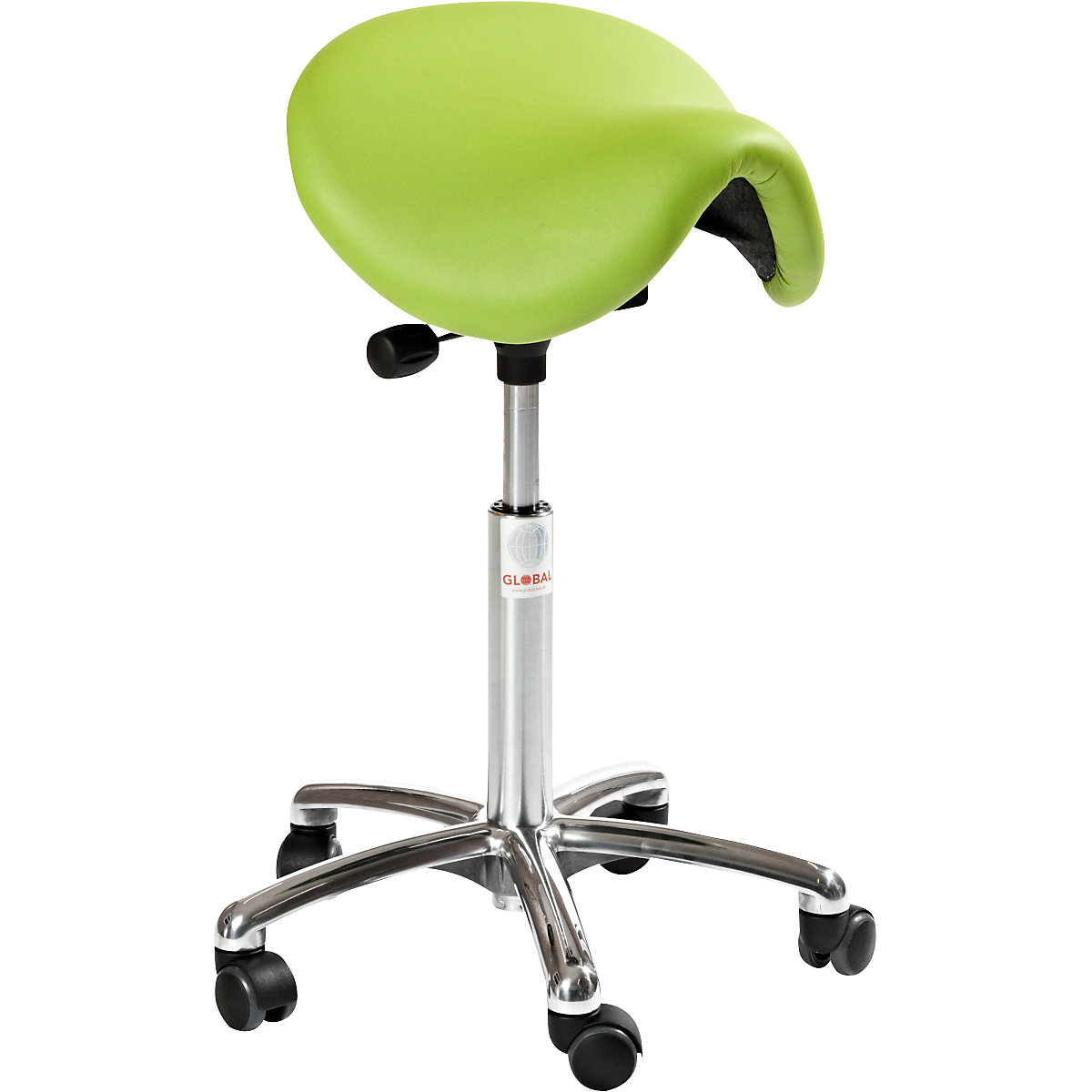 Tabouret selle, sans dossier, vert clair-1
