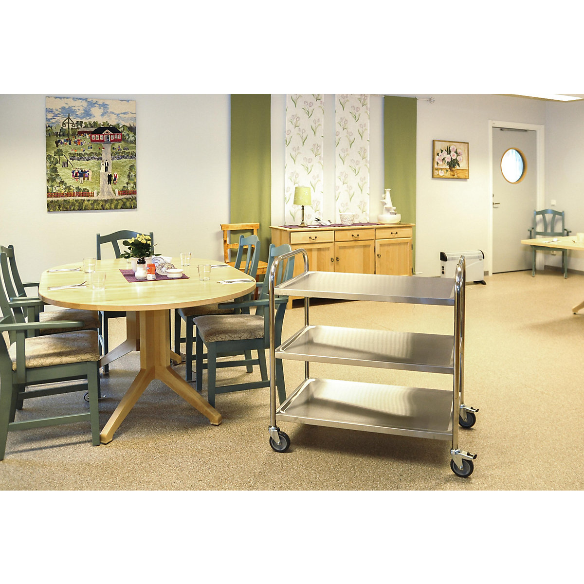 Chariot de service en inox – Kongamek (Illustration du produit 6)-5