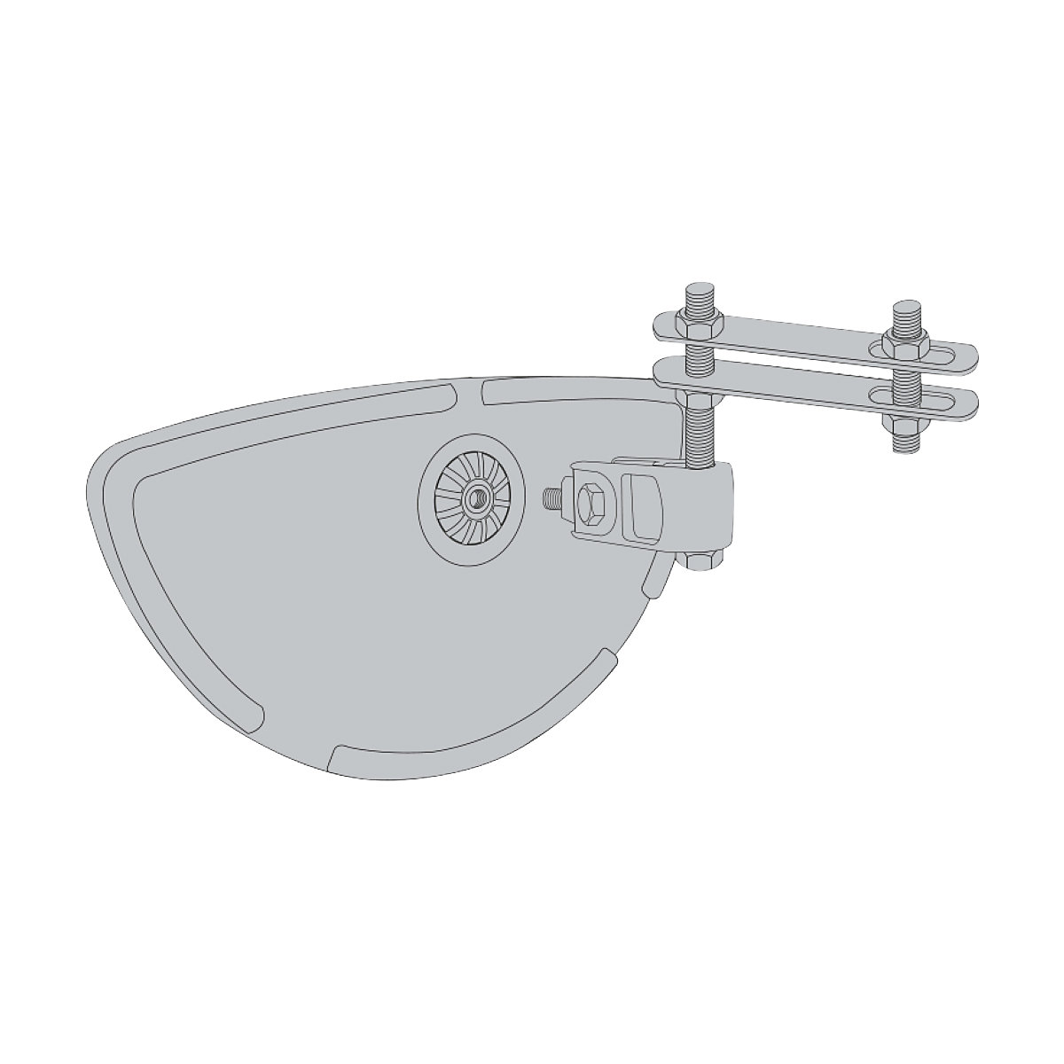 Miroir arrière pour chariot élévateur, devant – Vialux (Illustration du produit 2)-1