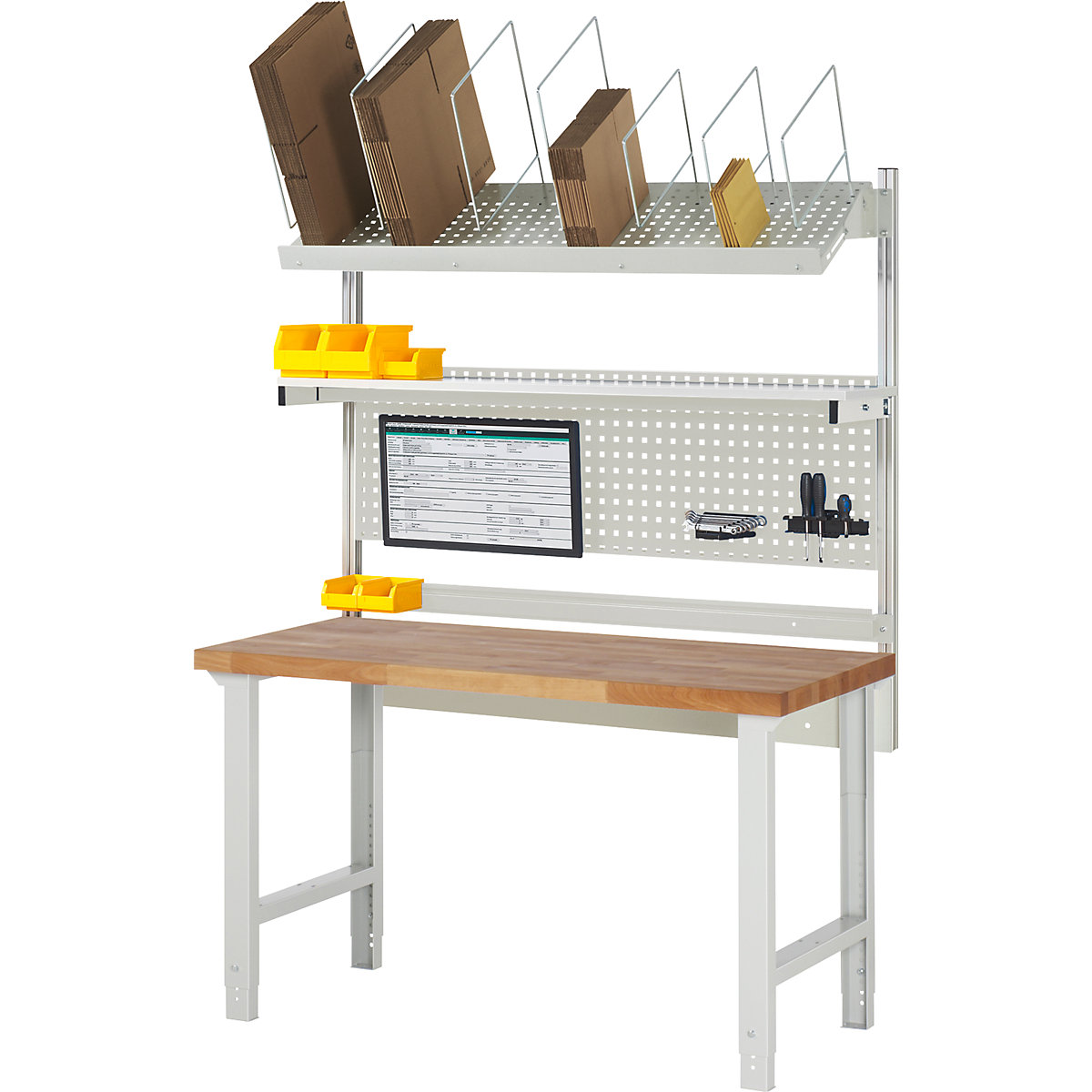 Établi avec superstructure série 7000 – eurokraft pro