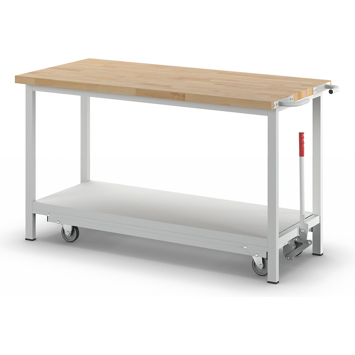 Établi mobile à châssis escamotable, sur piétement Série 8000 – eurokraft pro (Illustration du produit 6)-5