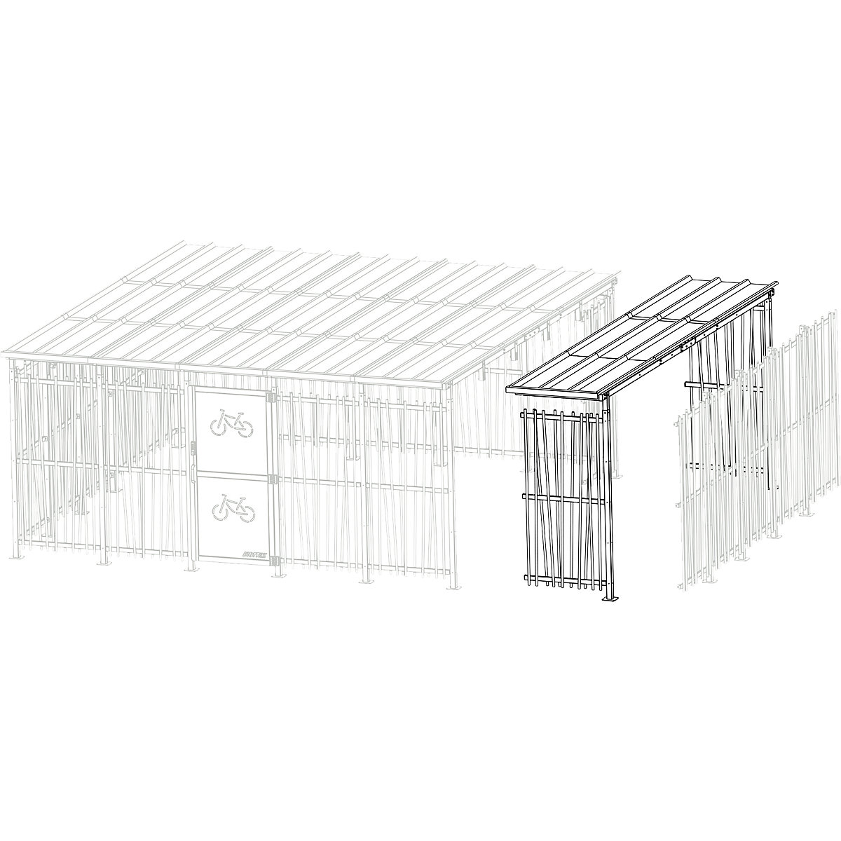 Abri pour cycles – Mottez (Illustration du produit 2)-1