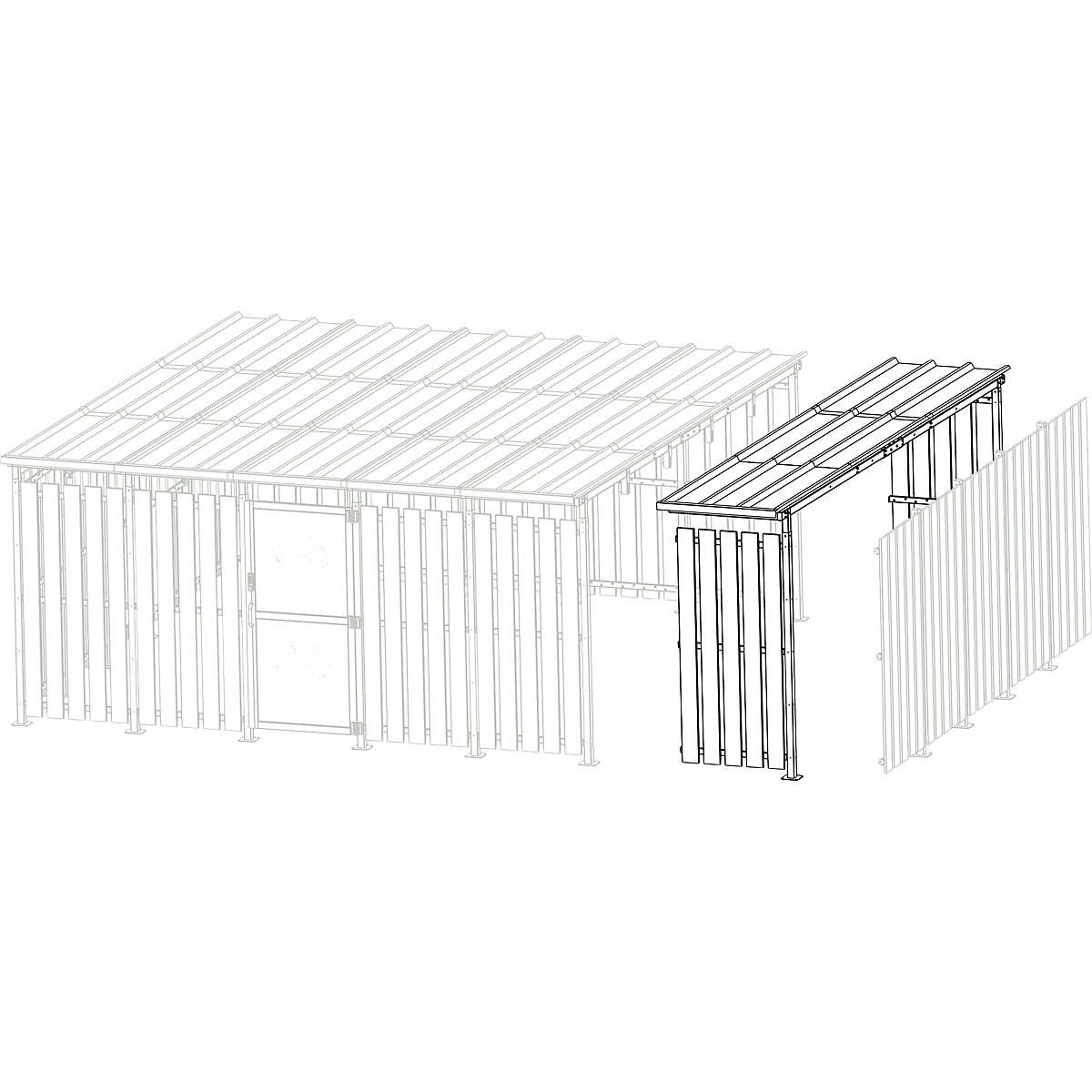 Abri pour cycles – Mottez (Illustration du produit 2)-1