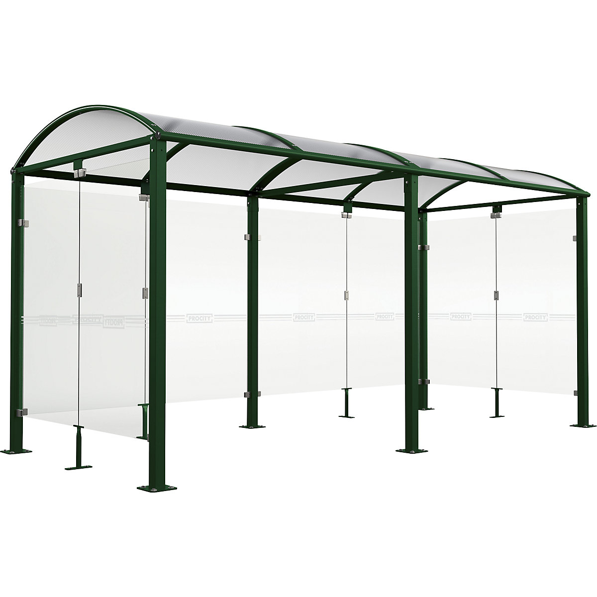 Abri pour vélos avec paroi en verre – PROCITY