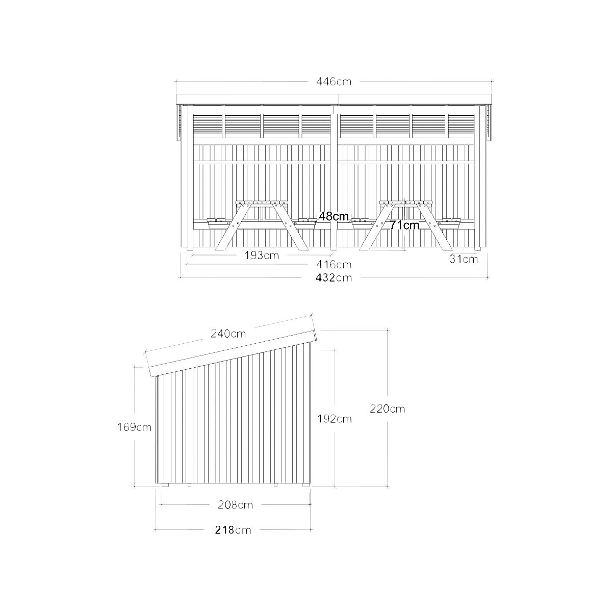 Cabane de pique-nique Nordic (Illustration du produit 2)-1
