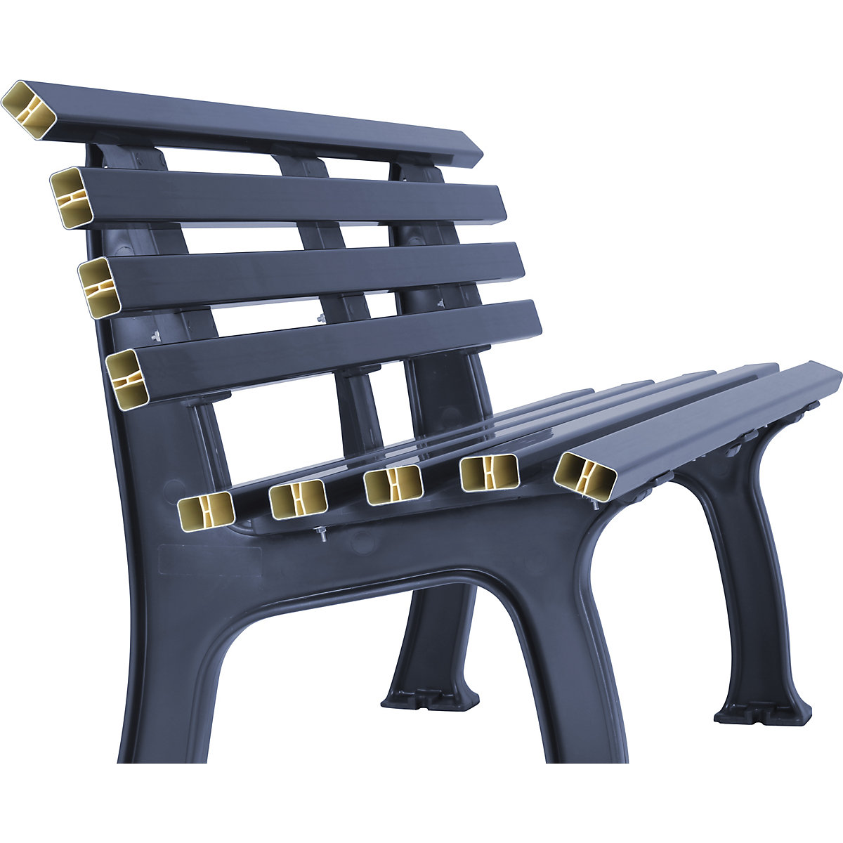 Banc d'extérieur en plastique (Illustration du produit 5)-4