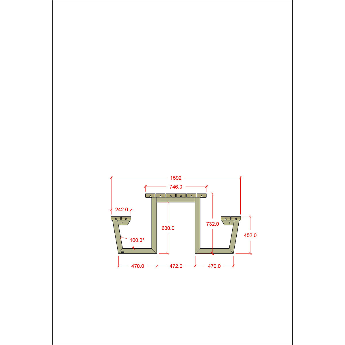 Ensemble table et bancs pour 6 personnes (Illustration du produit 5)-4