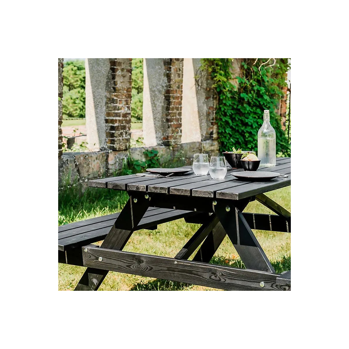 Ensemble table et bancs rectangulaire (Illustration du produit 3)-2