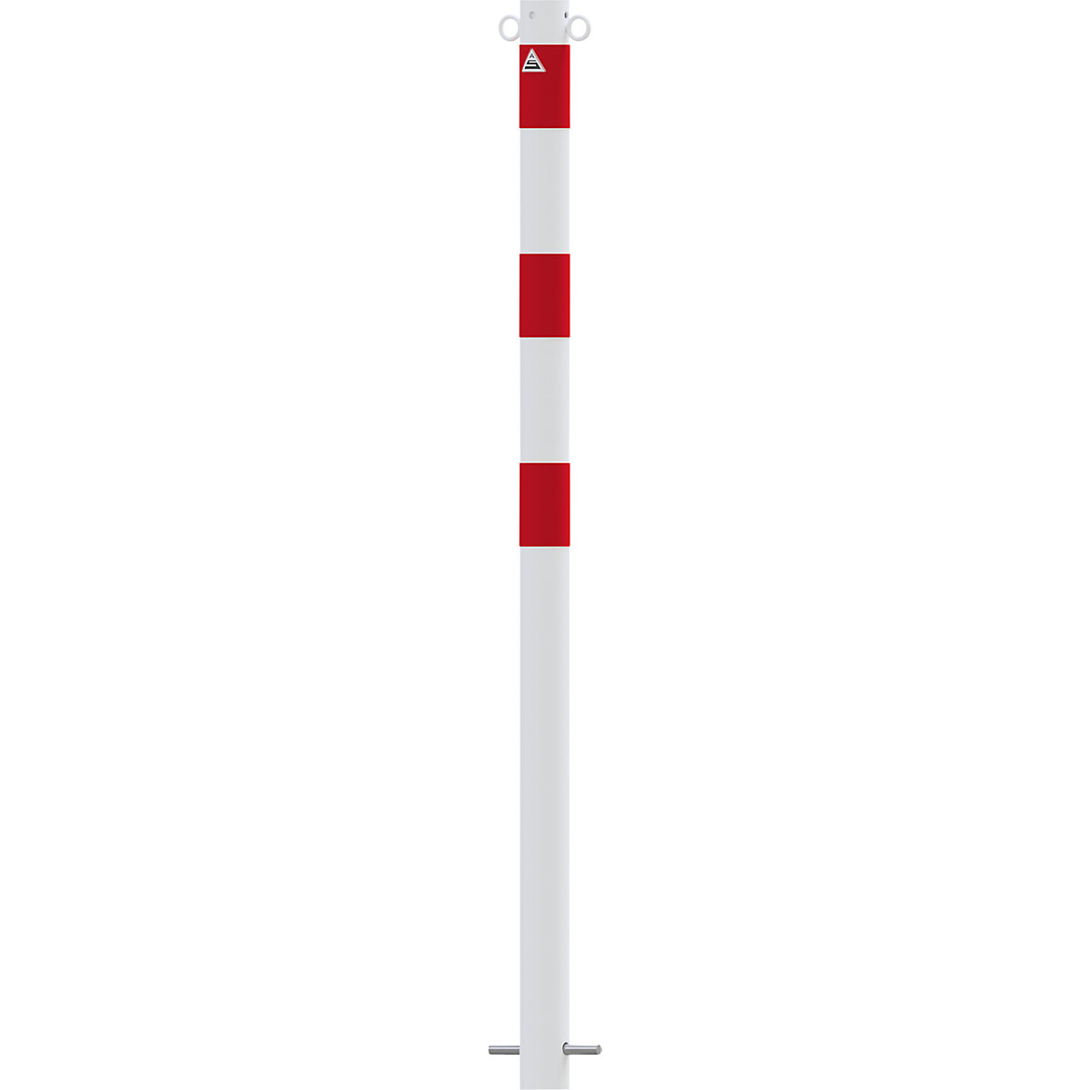 Potelet de délimitation, Ø 60 mm, blanc / rouge – Schake (Illustration du produit 2)-1