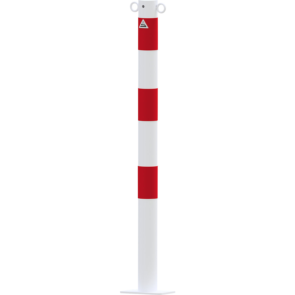 Potelet de délimitation, Ø 60 mm, blanc / rouge – Schake (Illustration du produit 2)-1