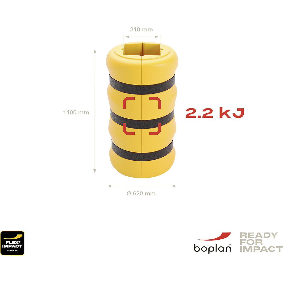 Protection pour colonne, pour l'intérieur et l'extérieur – Boplan (Illustration du produit 4)-3