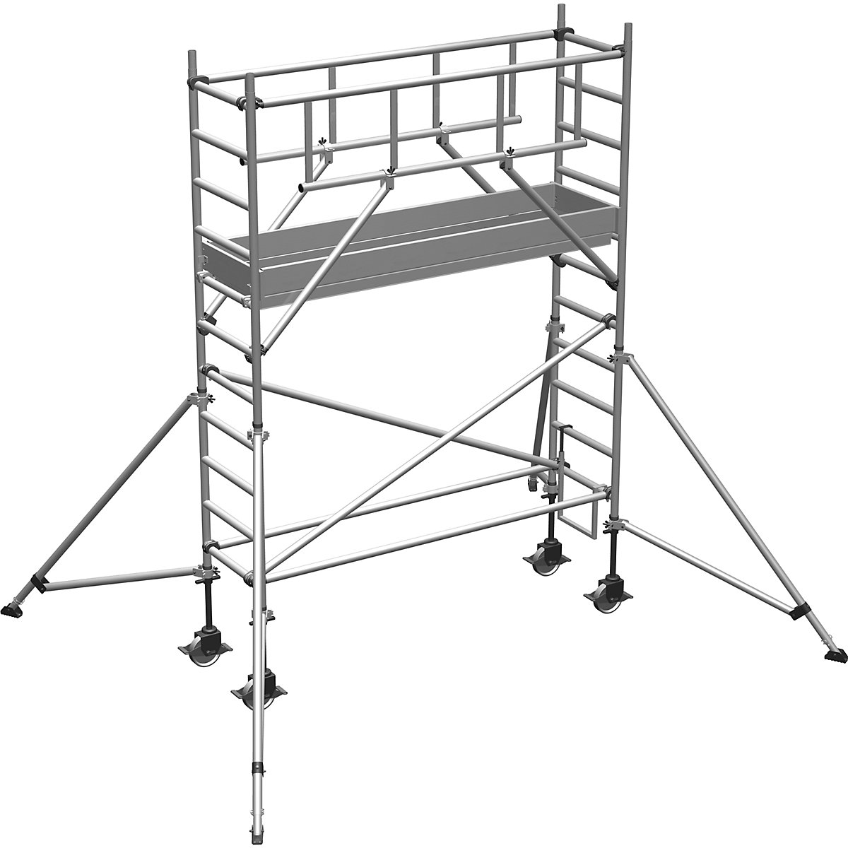 Andaime móvel S-PLUS – ZARGES, plataforma 1,80 x 0,60 m, altura de trabalho 4,50 m-4