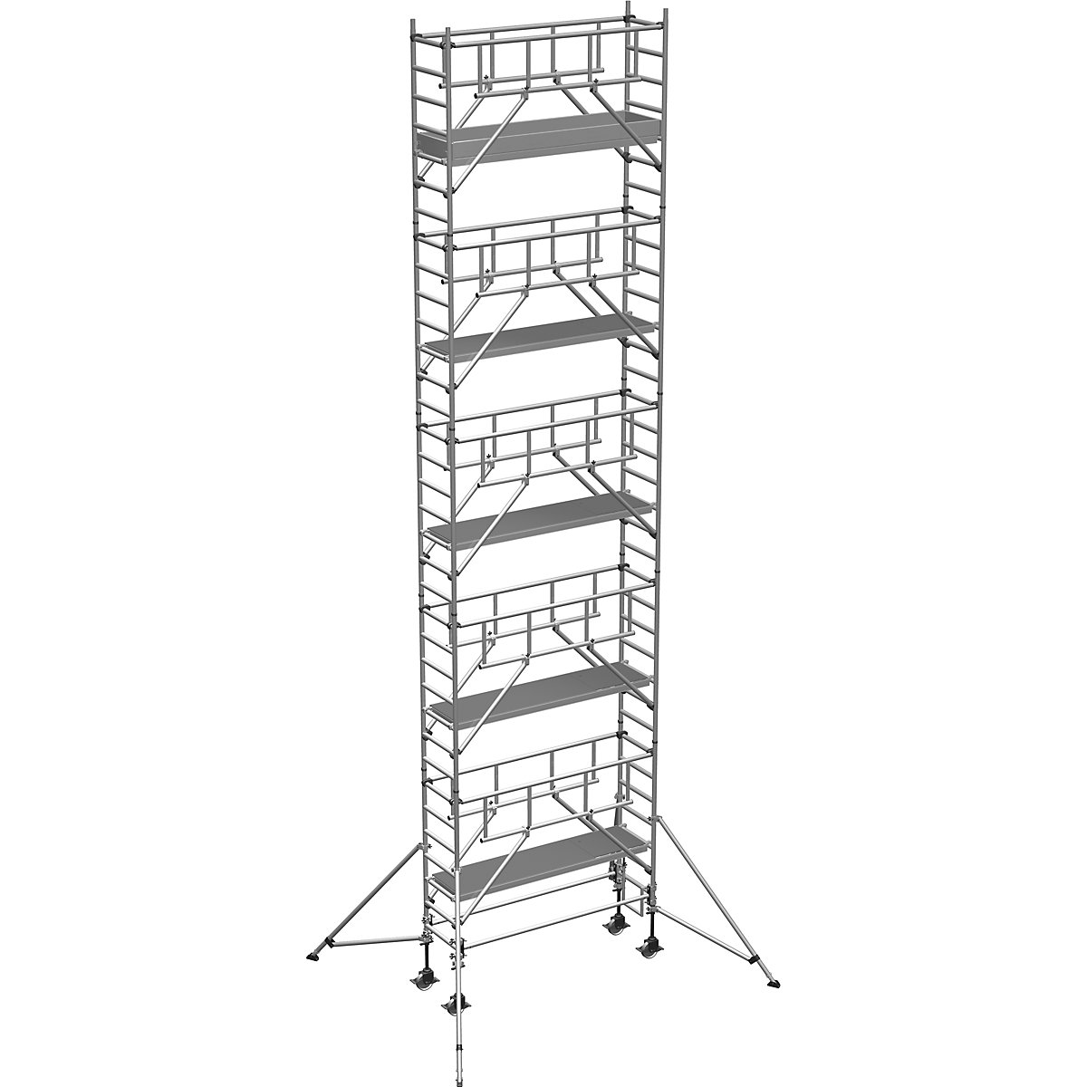 Andaime móvel S-PLUS – ZARGES, plataforma 1,80 x 0,60 m, altura de trabalho 11,20 m-10