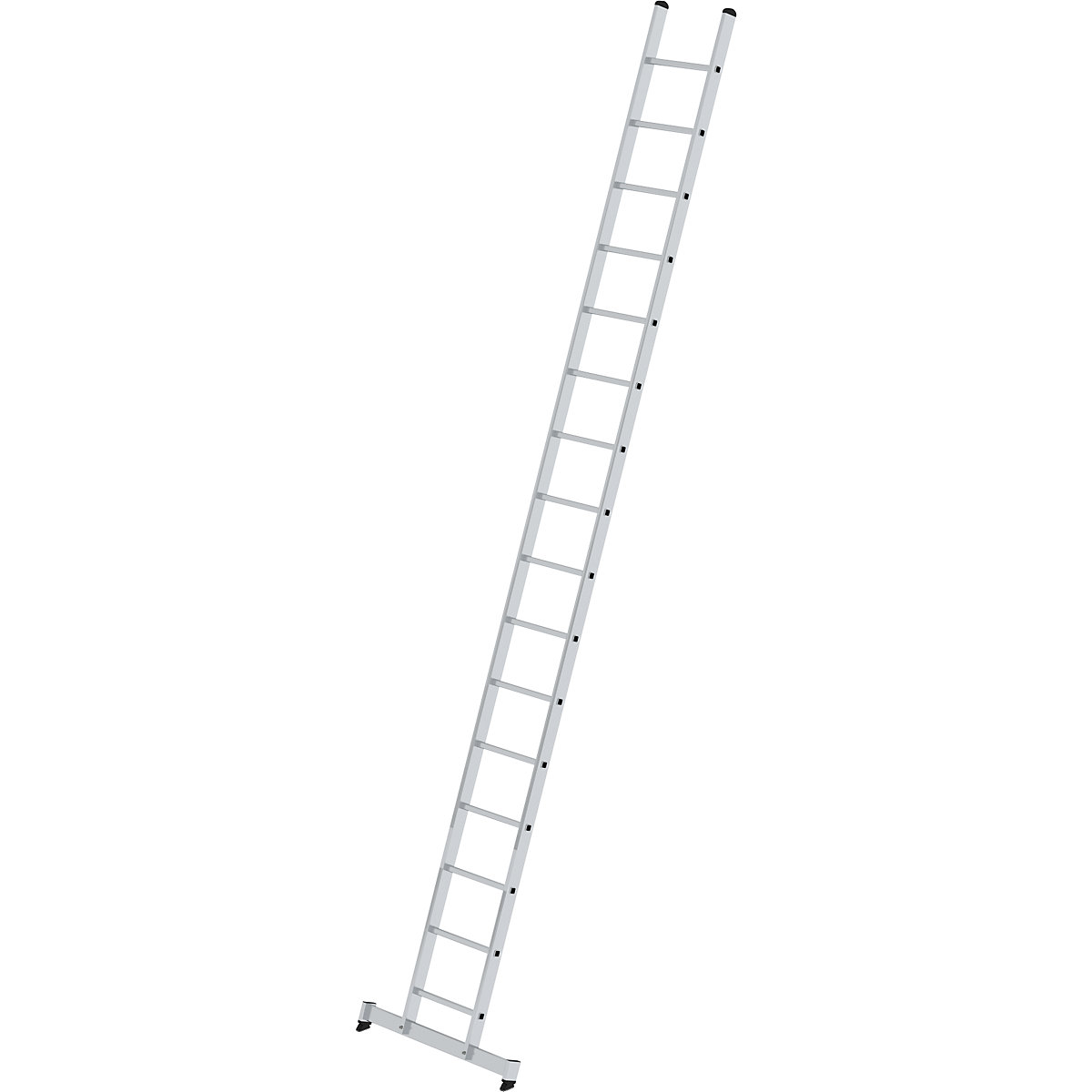 Escada de encosto com degraus – MUNK, versão de perfil, largura 420 mm, 16 degraus, com travessa nivello®-6