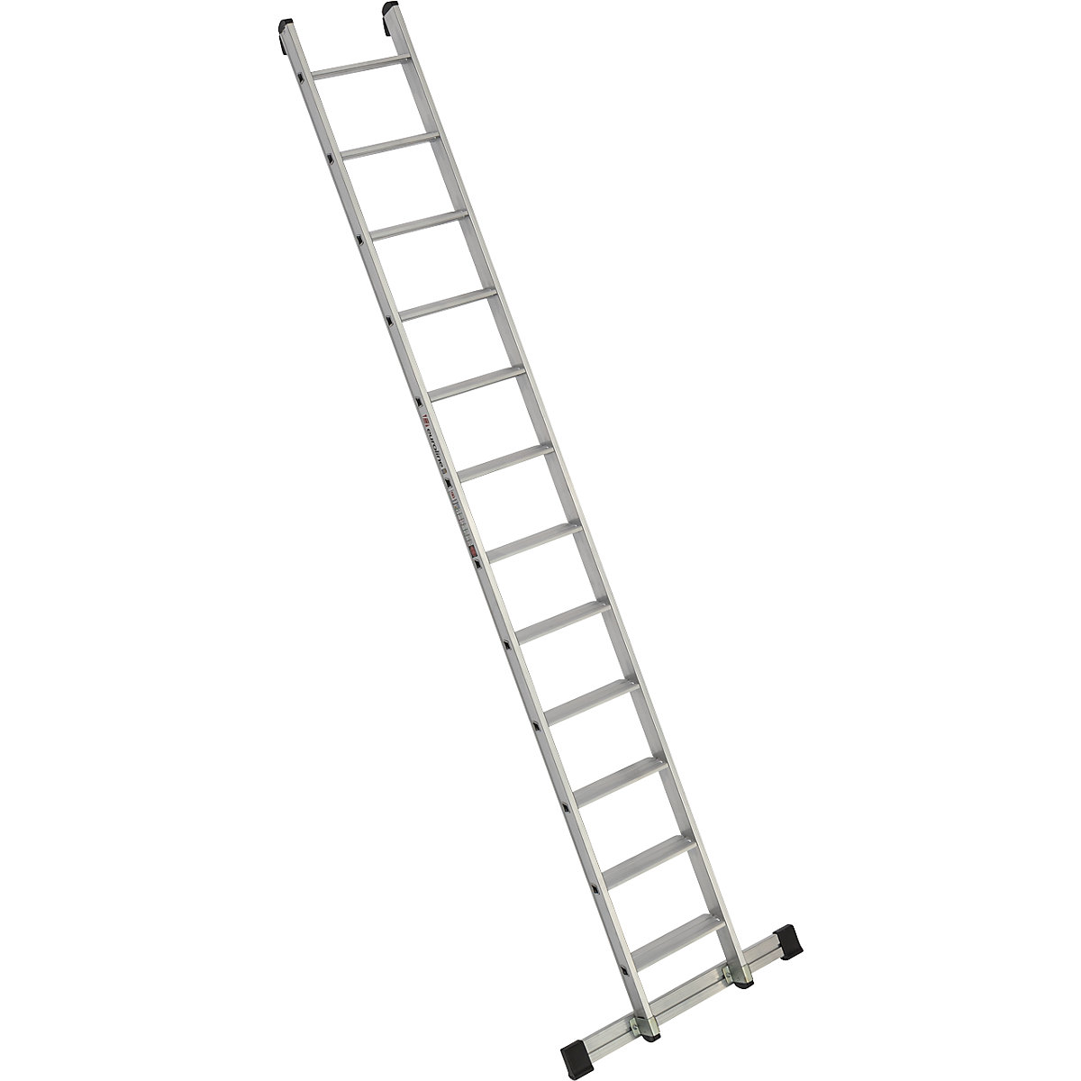 euroline – Escada de encosto com degraus, largura 380 mm, 12 degraus de plataforma com travessa