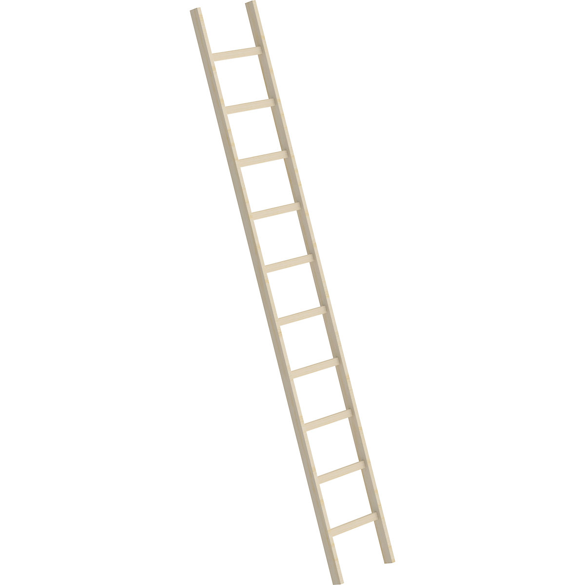 MUNK – Escada de encosto em madeira, com degraus, 10 degraus