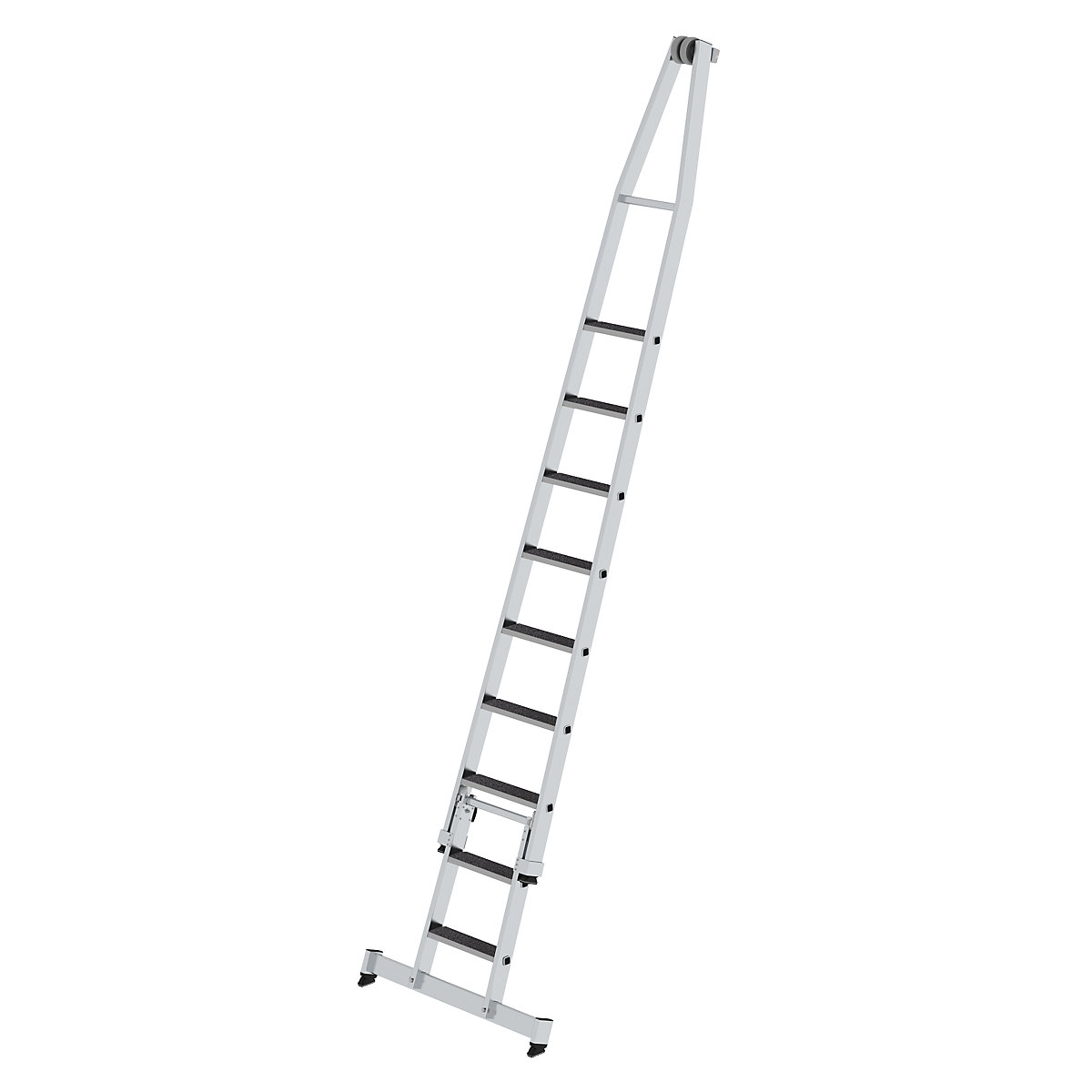 Escada para limpar vidros – MUNK, com apoio para os pés, 2 peças, 9 degraus-10