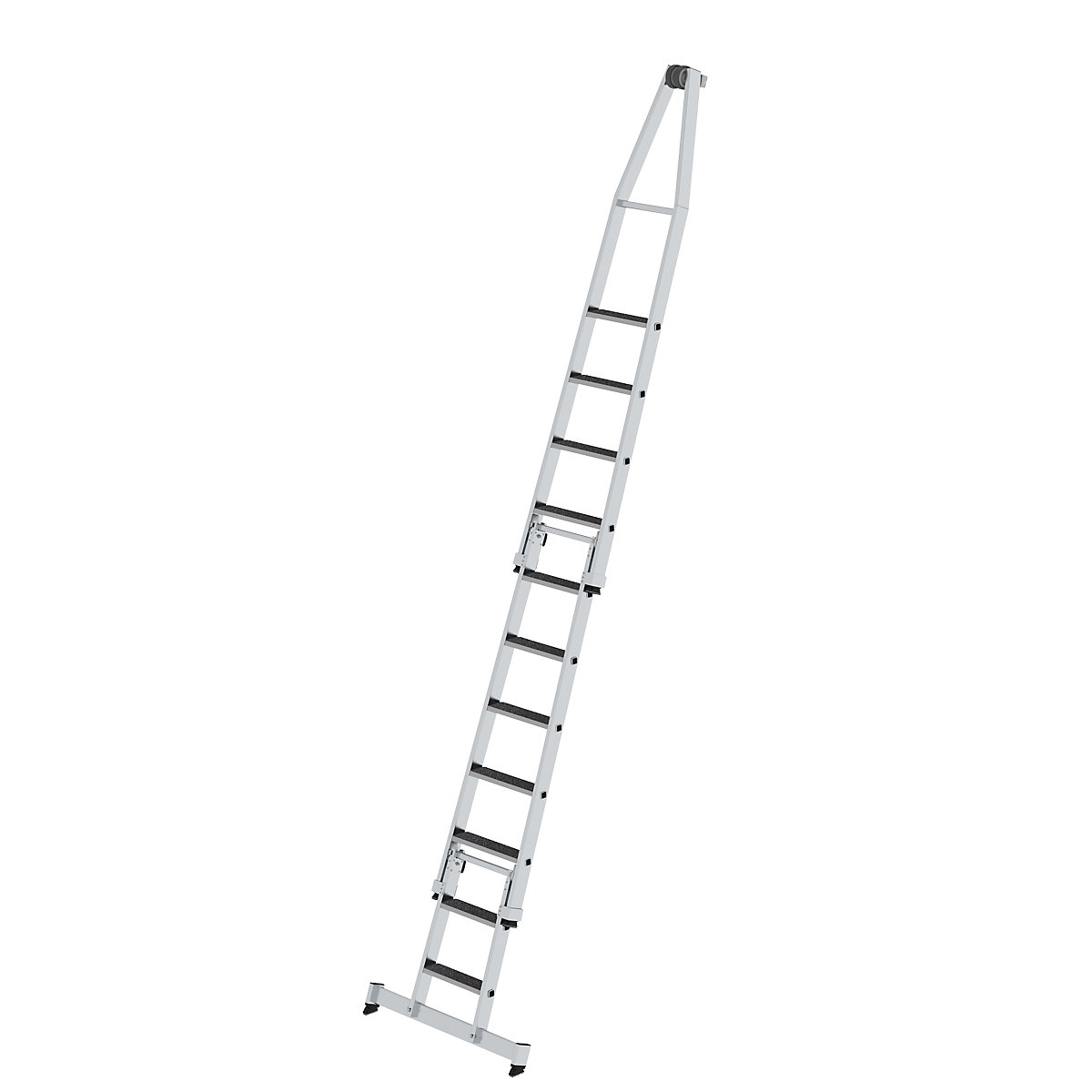 Escada para limpar vidros – MUNK, com apoio para os pés, 3 peças, 11 degraus-5