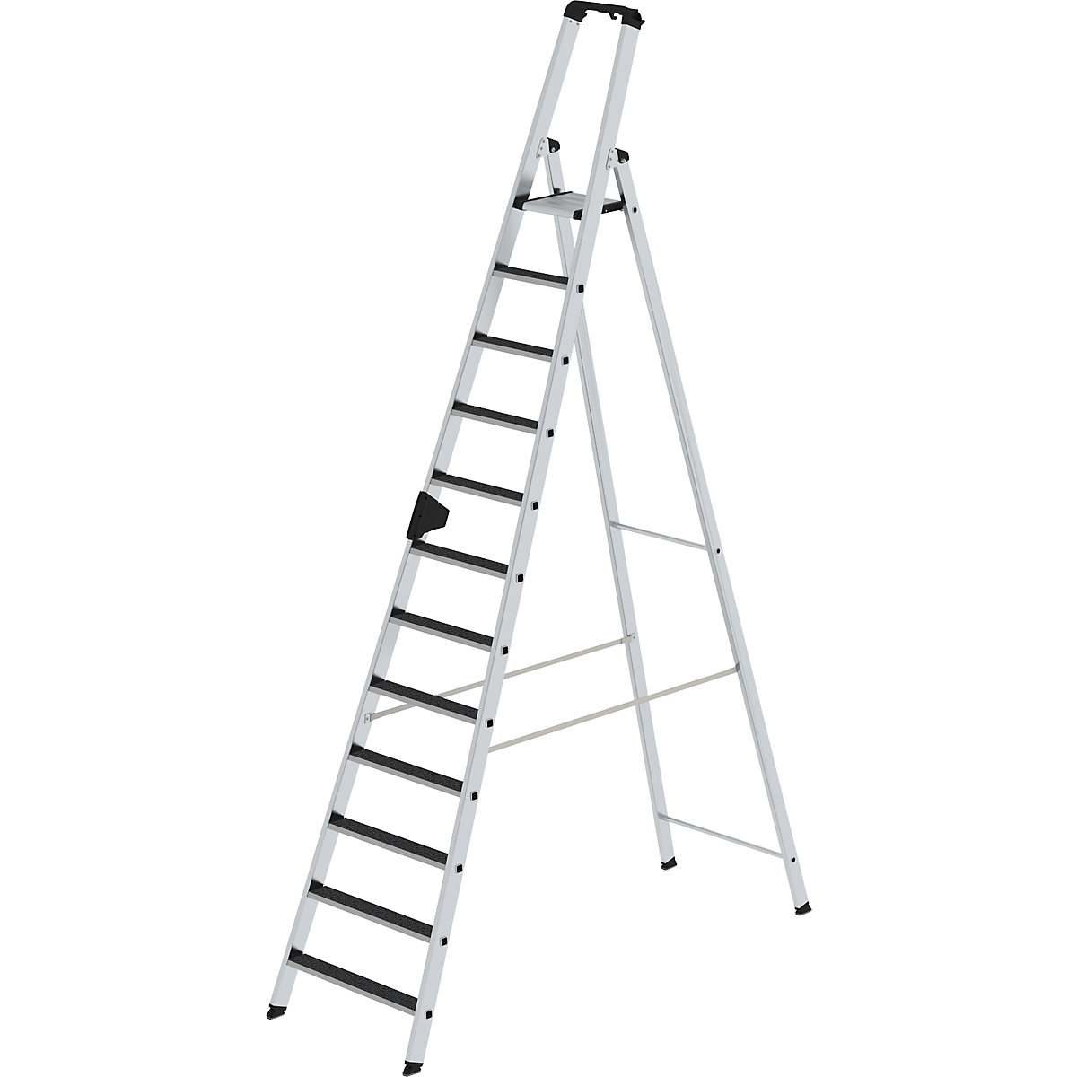 Escada dupla de degraus CLIP-STEP – MUNK, subida de um lado, antiderrapante R13, 12 degraus-10
