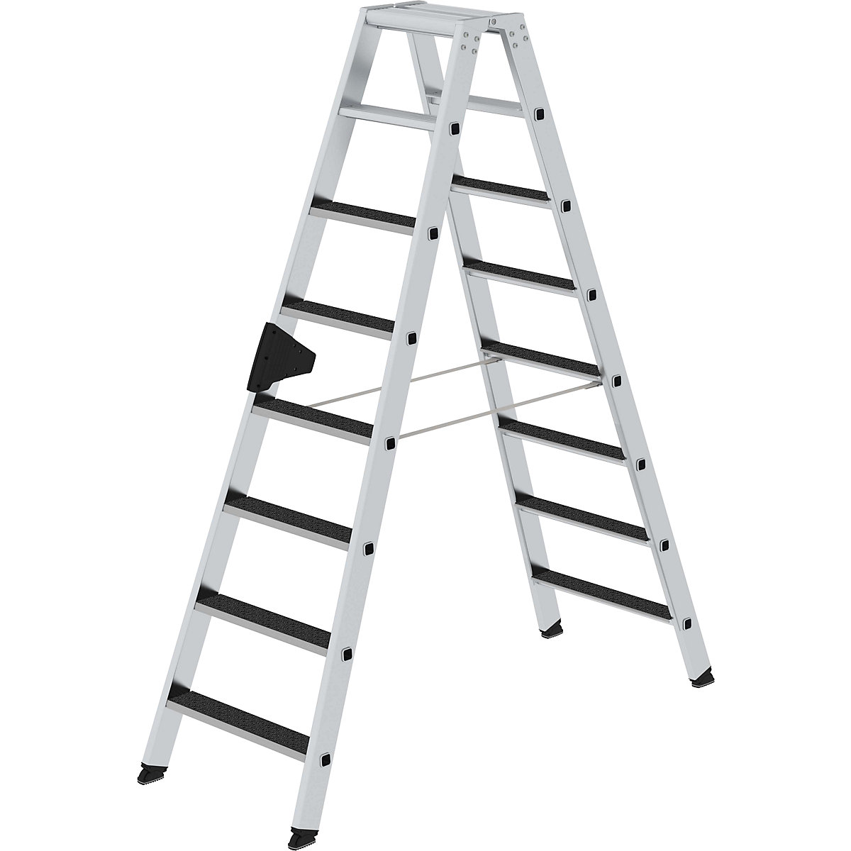 Escada dupla de degraus CLIP-STEP – MUNK, subida dos dois lados, antiderrapante R13, 2 x 8 degraus-10