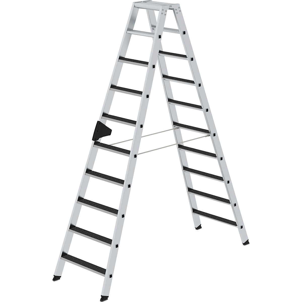 Escada dupla de degraus CLIP-STEP – MUNK, subida dos dois lados, antiderrapante R13, 2 x 10 degraus-13