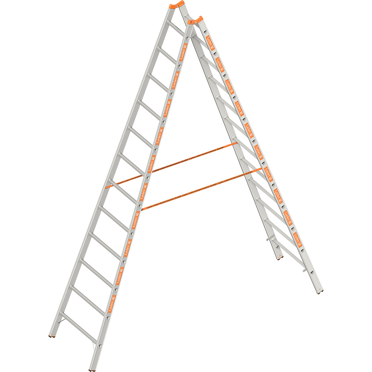 Escada dupla – Layher, subida dos dois lados, 2 x 12 degraus-3