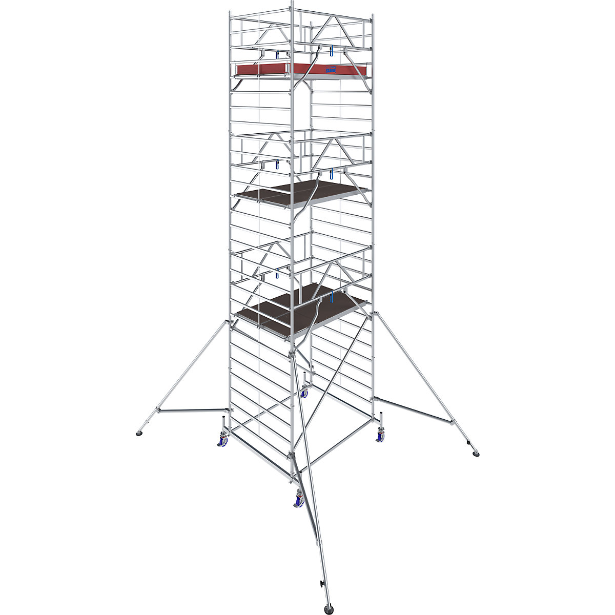 Andamio rodante STABILO Serie 50 – KRAUSE, longitud de la plataforma 2 m, altura de trabajo 8,40 m-10
