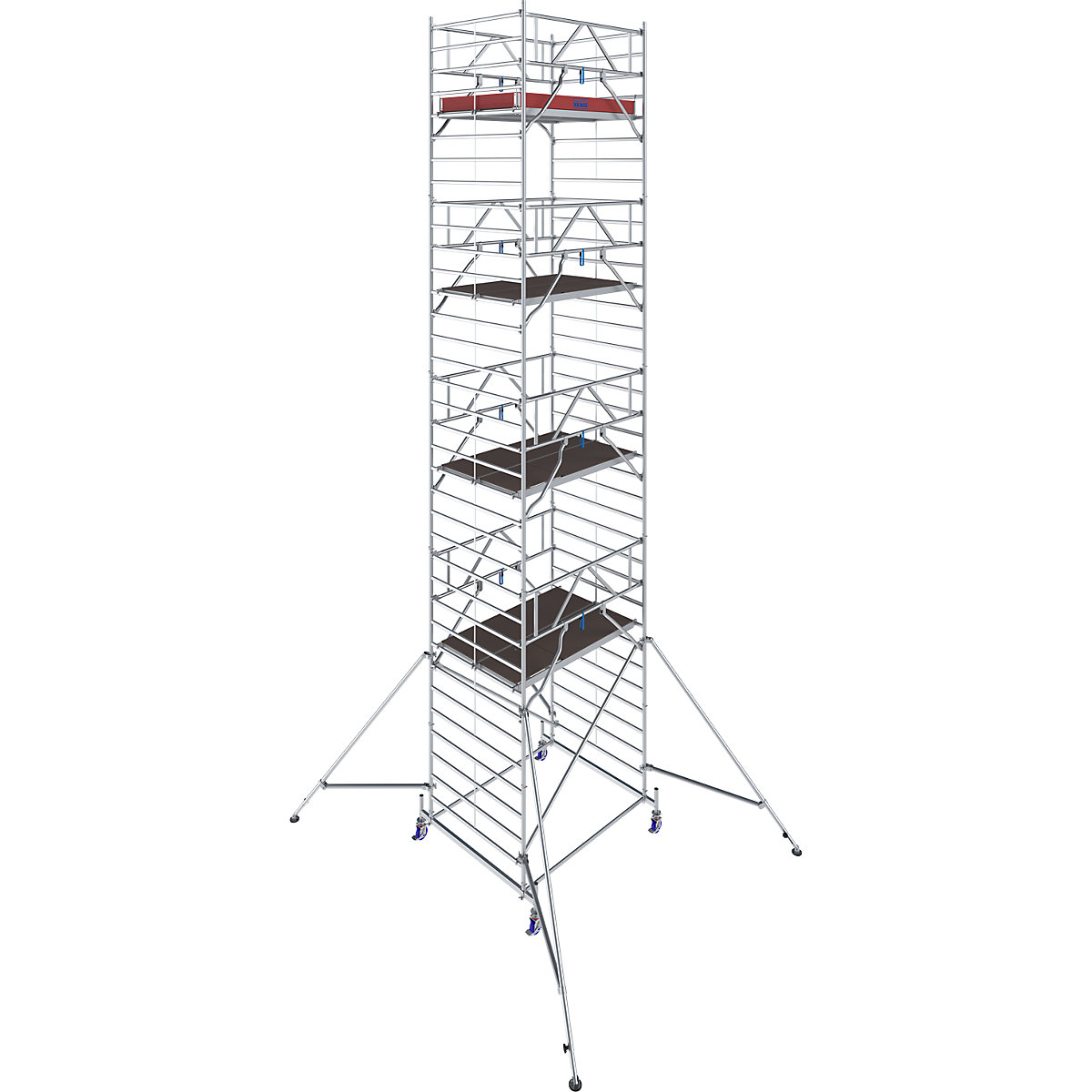 Andamio rodante STABILO Serie 50 – KRAUSE, longitud de la plataforma 2 m, altura de trabajo 10,40 m-5