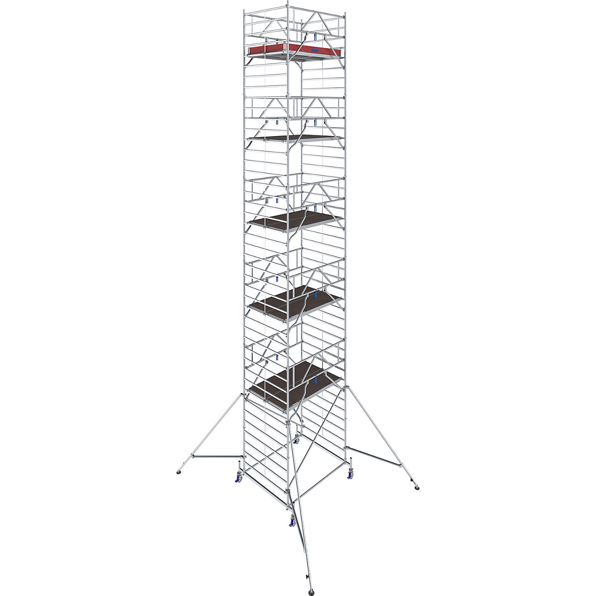 Andamio rodante STABILO Serie 50 – KRAUSE, longitud de la plataforma 2 m, altura de trabajo 12,40 m-6
