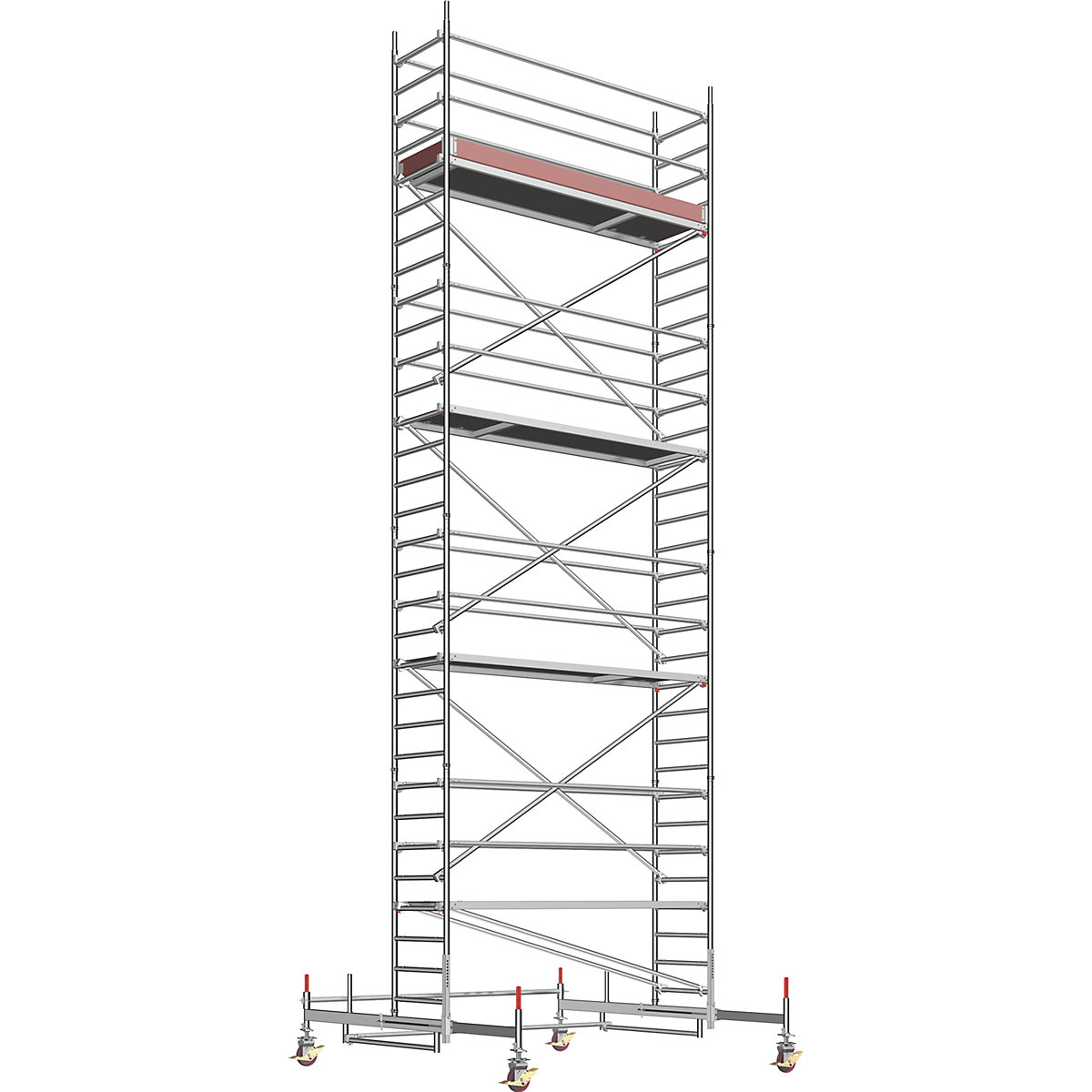 Andamio rodante universal – Layher, modelo estándar, altura de andamio 8,61 m-2