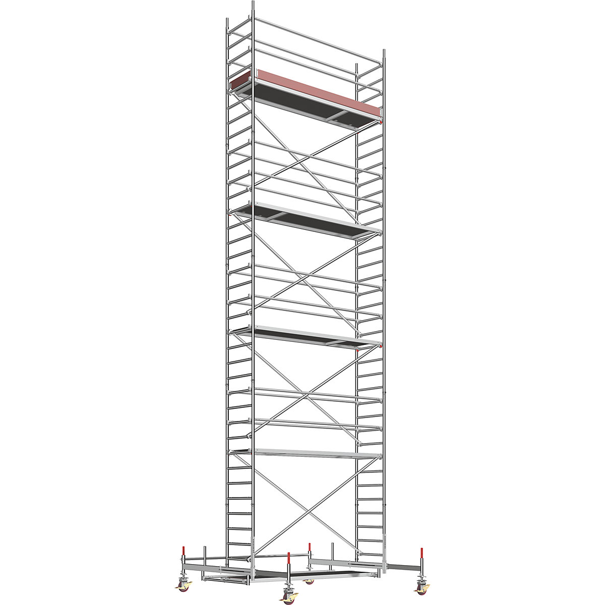 Andamio rodante universal – Layher, modelo estándar, altura de andamio 9,61 m-5