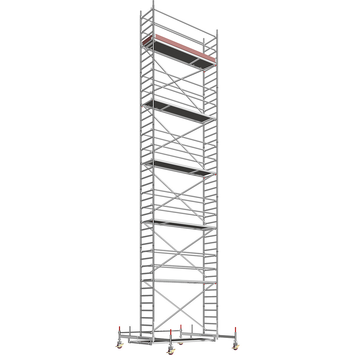 Andamio rodante universal – Layher, modelo estándar, altura de andamio 11,61 m-10