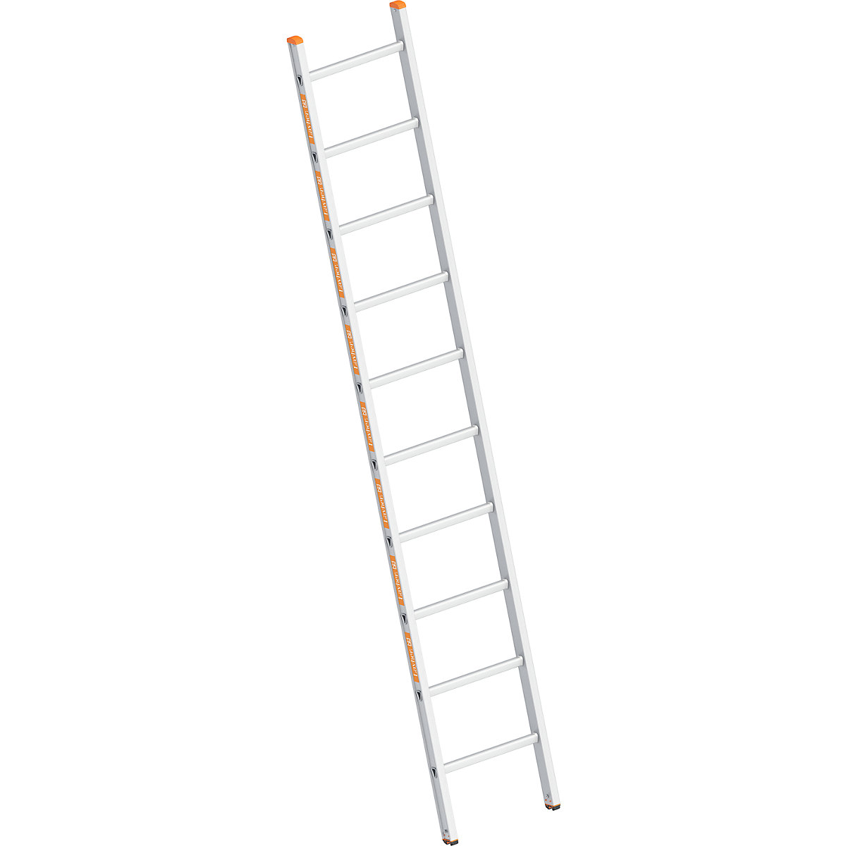 Escalera de mano de aluminio – Layher, con peldaños, anchura 450 mm, 10 peldaños-9