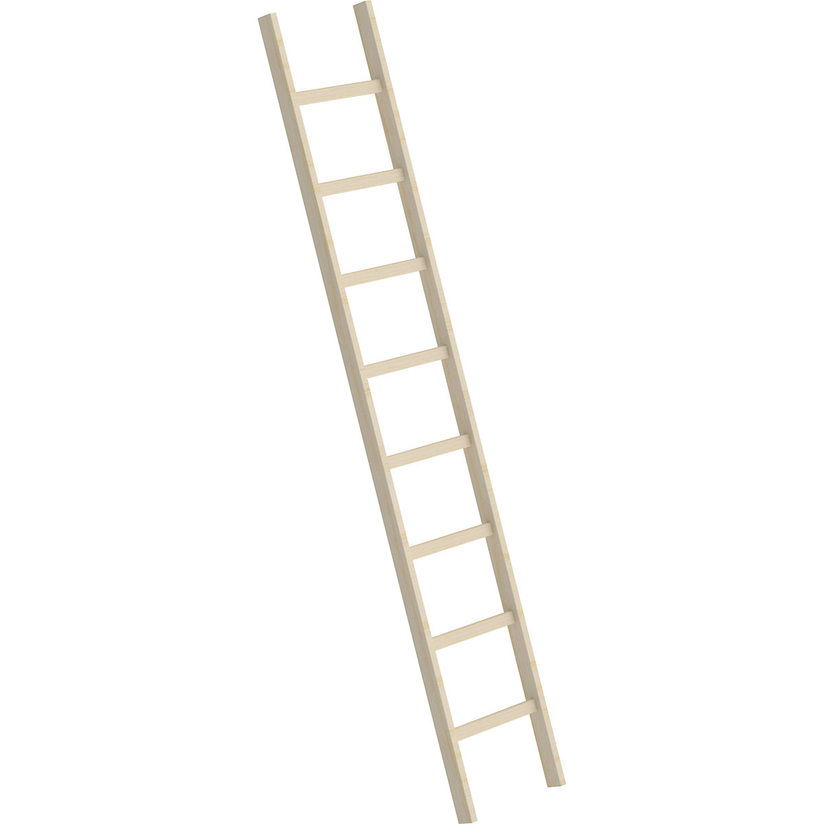 MUNK – Escalera de mano de madera, con peldaños estrechos, 8 peldaños estrechos