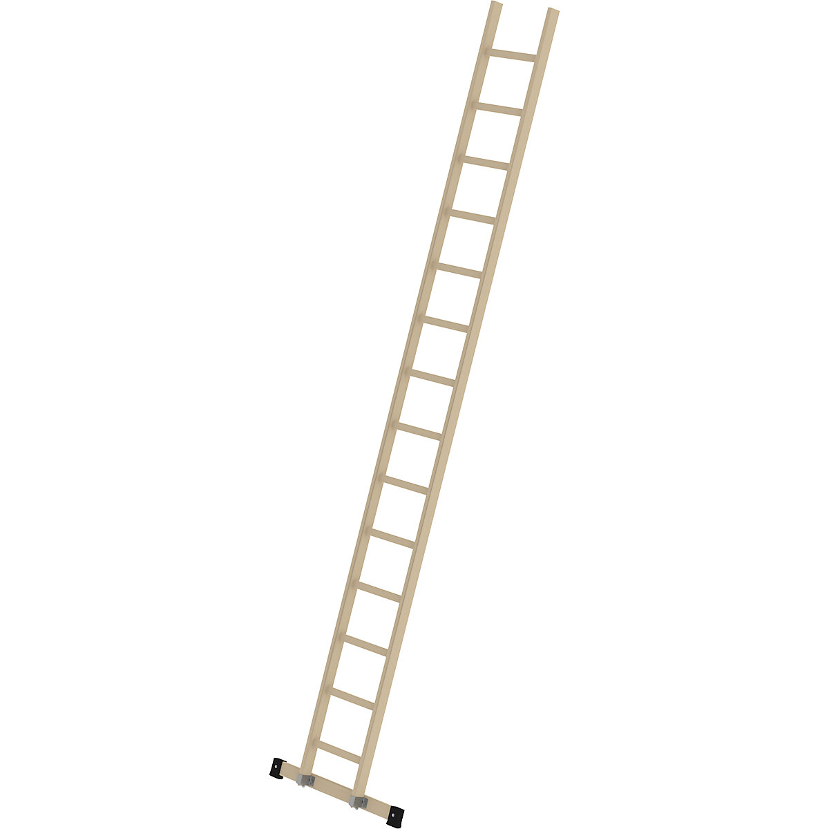 Escalera de mano de madera – MUNK, con peldaños estrechos, 14 peldaños estrechos incl. traviesa-1