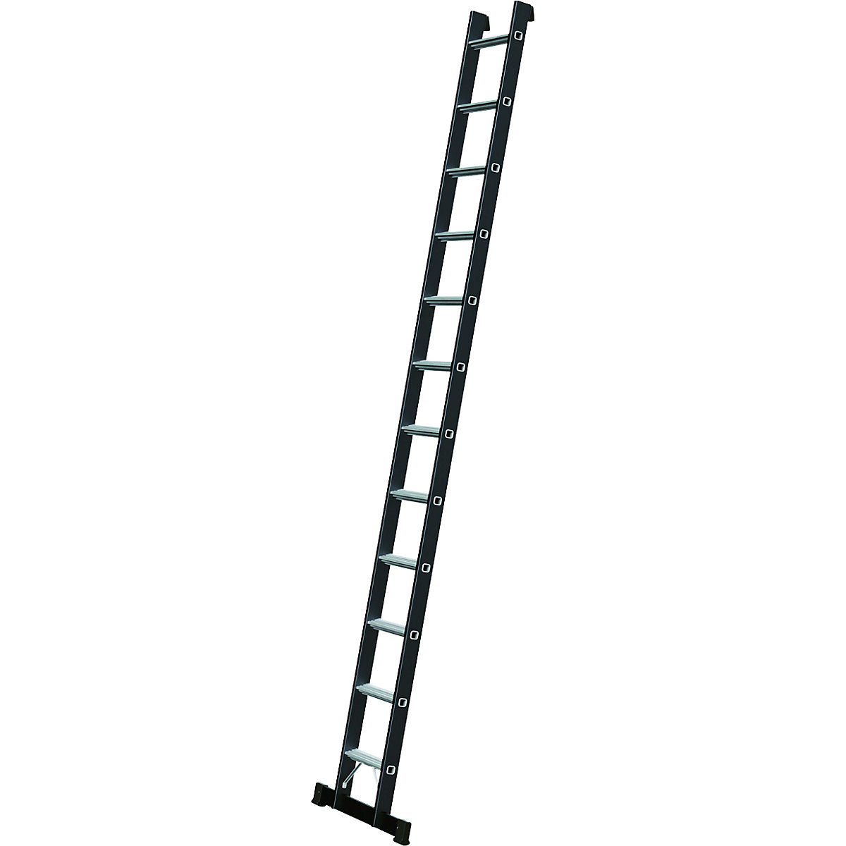 Escalera de mano para cargas pesadas – ZARGES, peldaños de aluminio de 60 mm, 12 peldaños-5