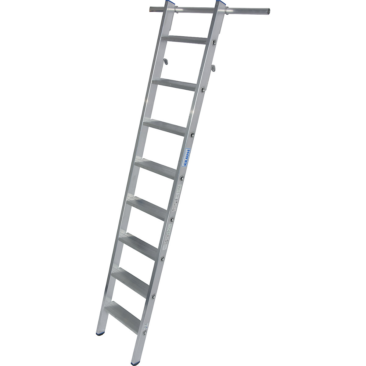 KRAUSE – Escalera para estanterías de peldaños planos, se puede enganchar, 2 pares de ganchos, 8 peldaños