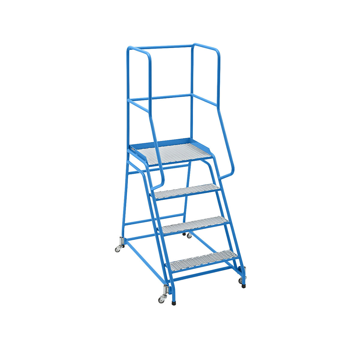 Escalera con tarima, rodante &ndash; eurokraft pro