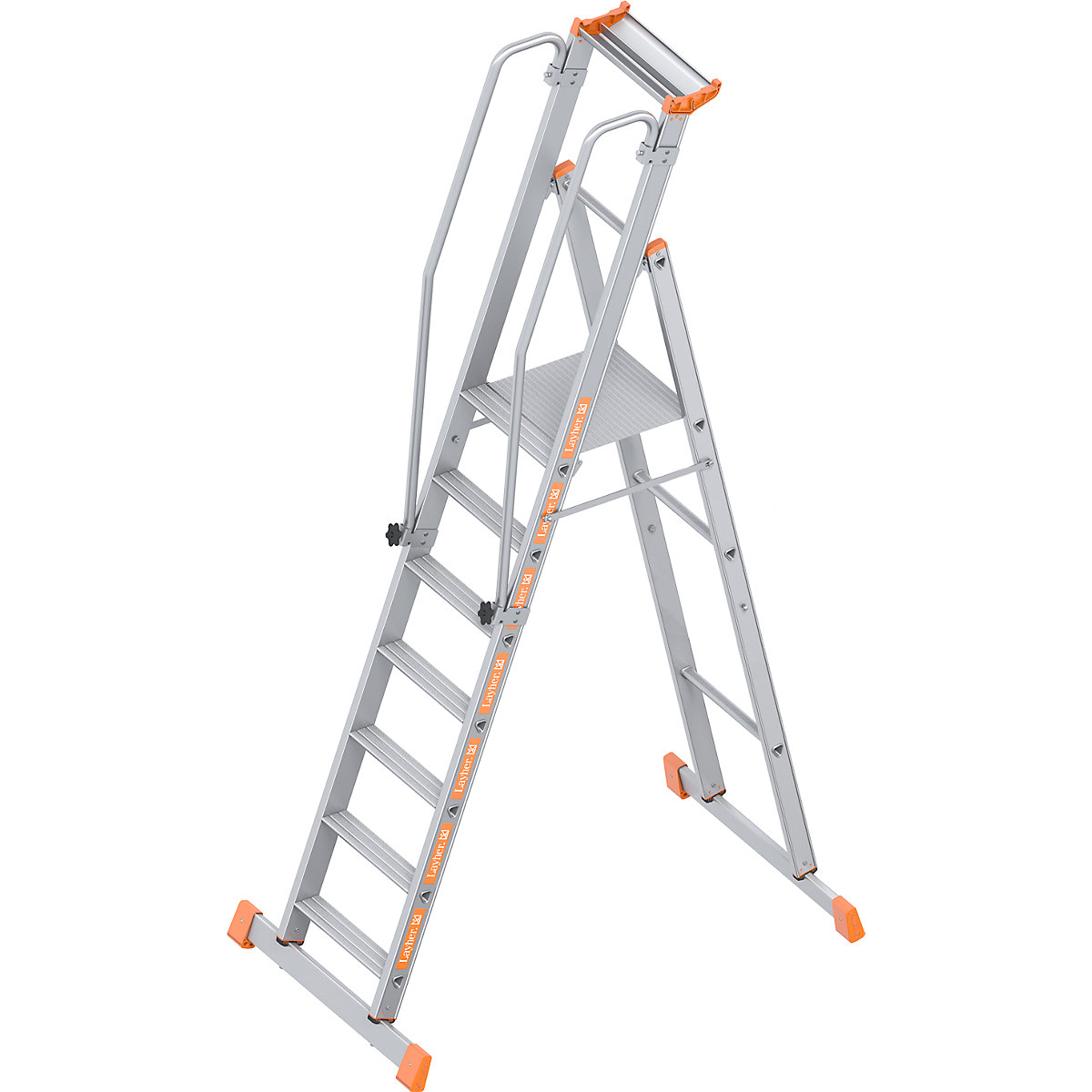 Escalera con tarima de aluminio &ndash; Layher