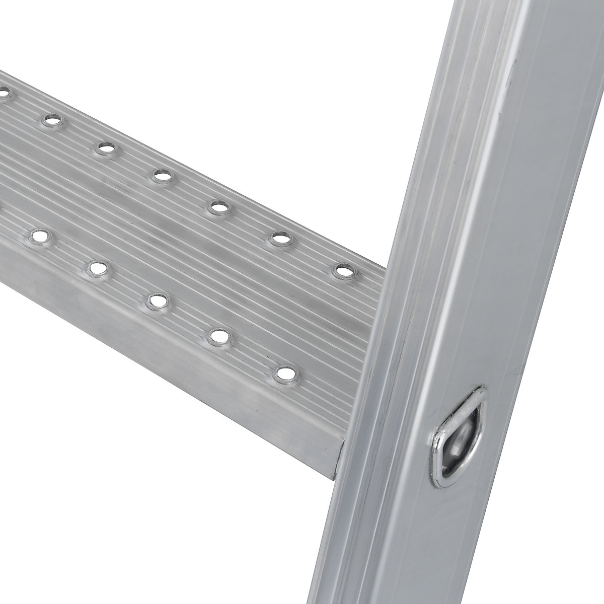 Escalera de tijera de aluminio de peldaños planos, antideslizamiento R13 – KRAUSE (Imagen del producto 3)-2