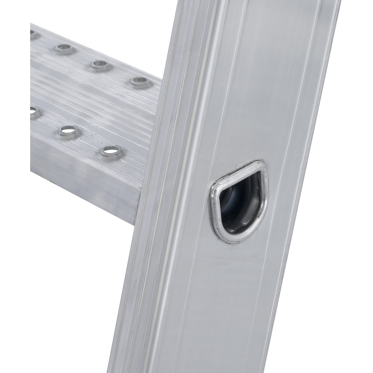 Escalera de tijera de aluminio de peldaños planos, antideslizamiento R13 – KRAUSE (Imagen del producto 2)-1