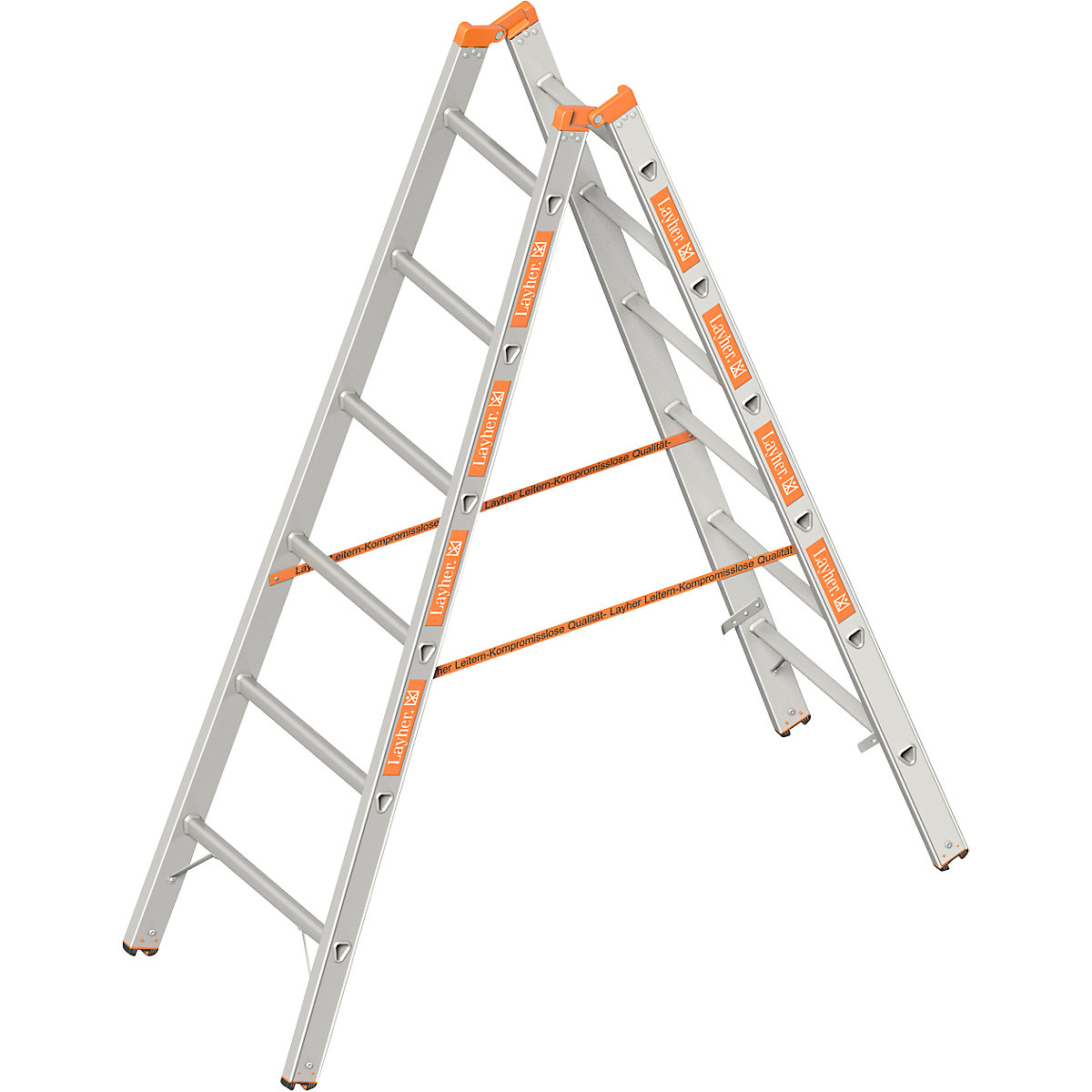 Escalera tipo tijera de peldaños estrechos &ndash; Layher