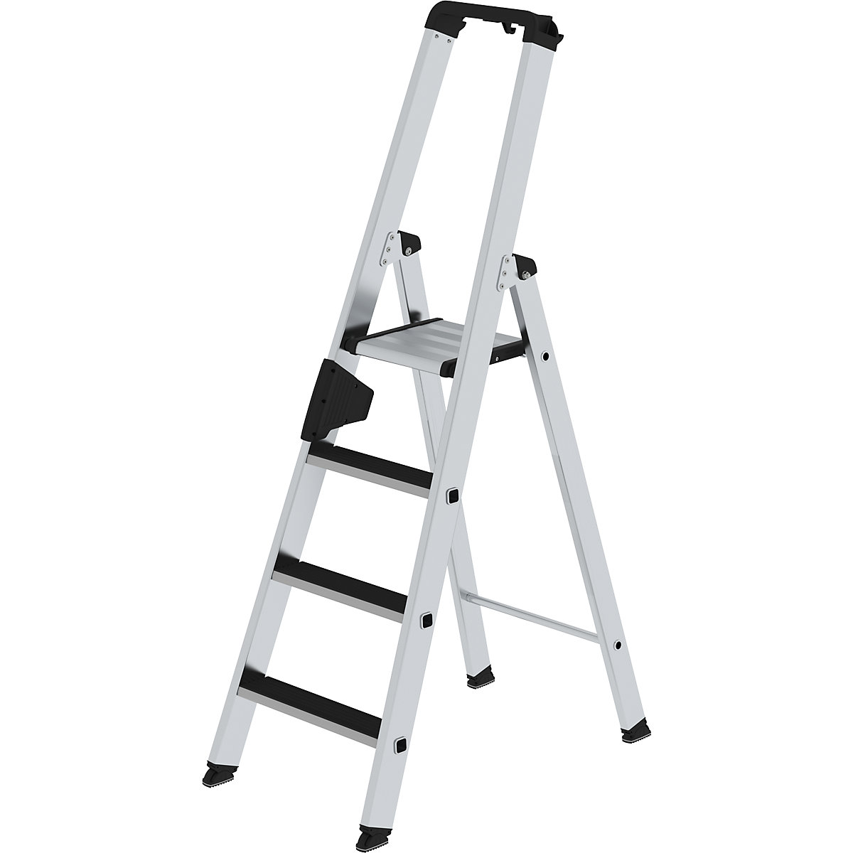 Escaleras tipo tijera de peldaños planos CLIP-STEP – MUNK, de ascenso por un lado, acanalado, 4 peldaños-14