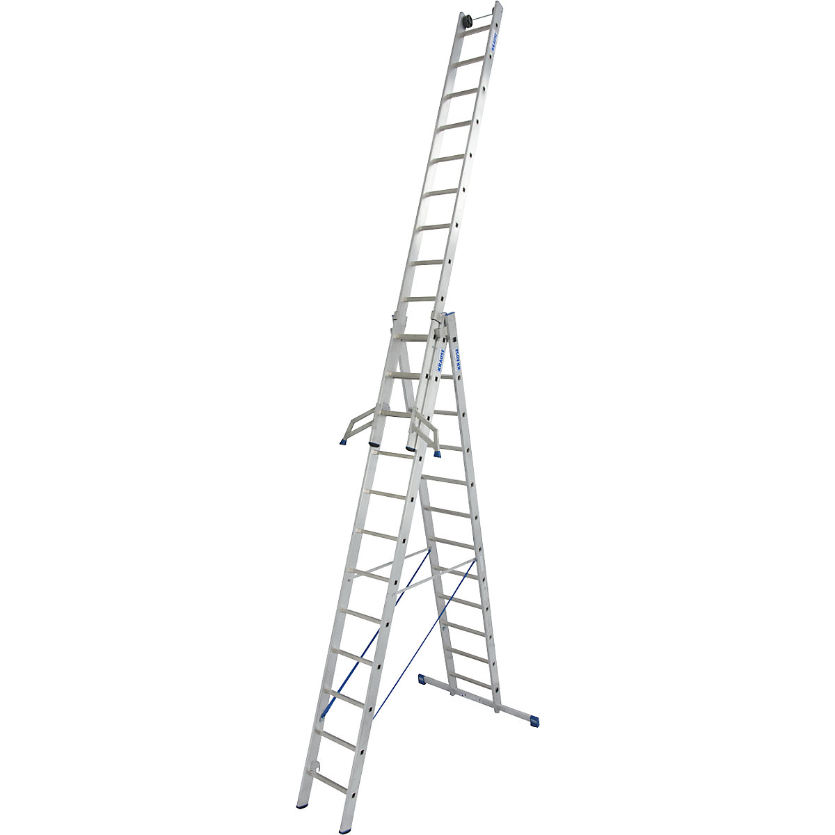 Escalera multiusos – KRAUSE, de 3 piezas, con tramo extraíble, 3 x 12 peldaños estrechos-6