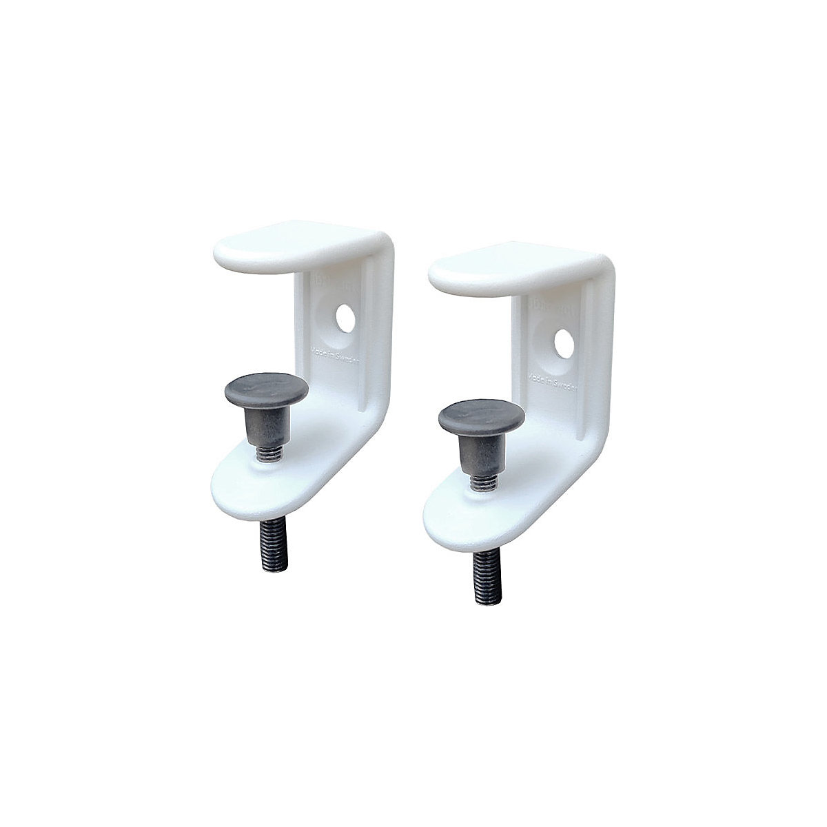 Grampo para divisória acústica de mesa Softline, suspensa para baixo