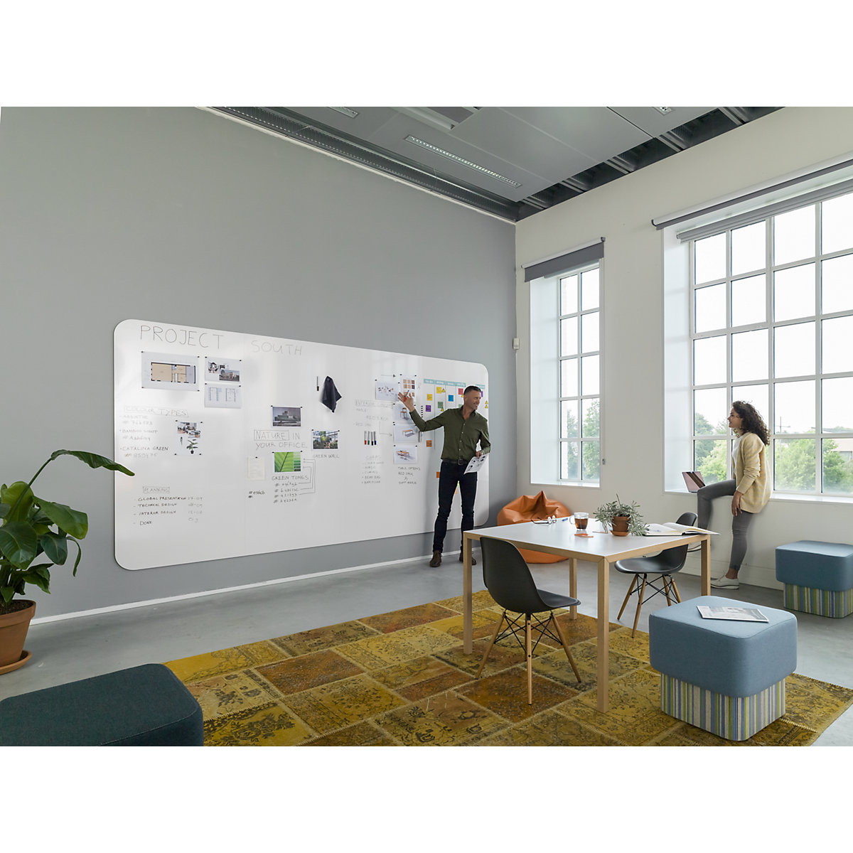 Quadro branco de design XXL VisuWall – Chameleon (Imagem do produto 5)-4