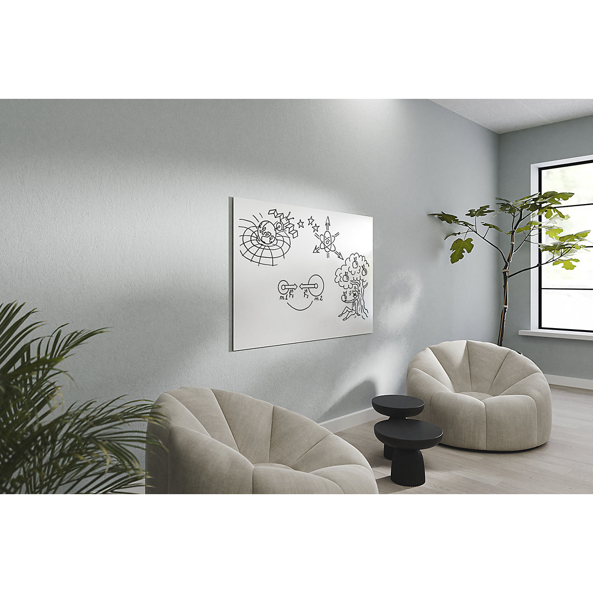 Quadro branco, sem caixilho – SMIT VISUAL (Imagem do produto 2)-1