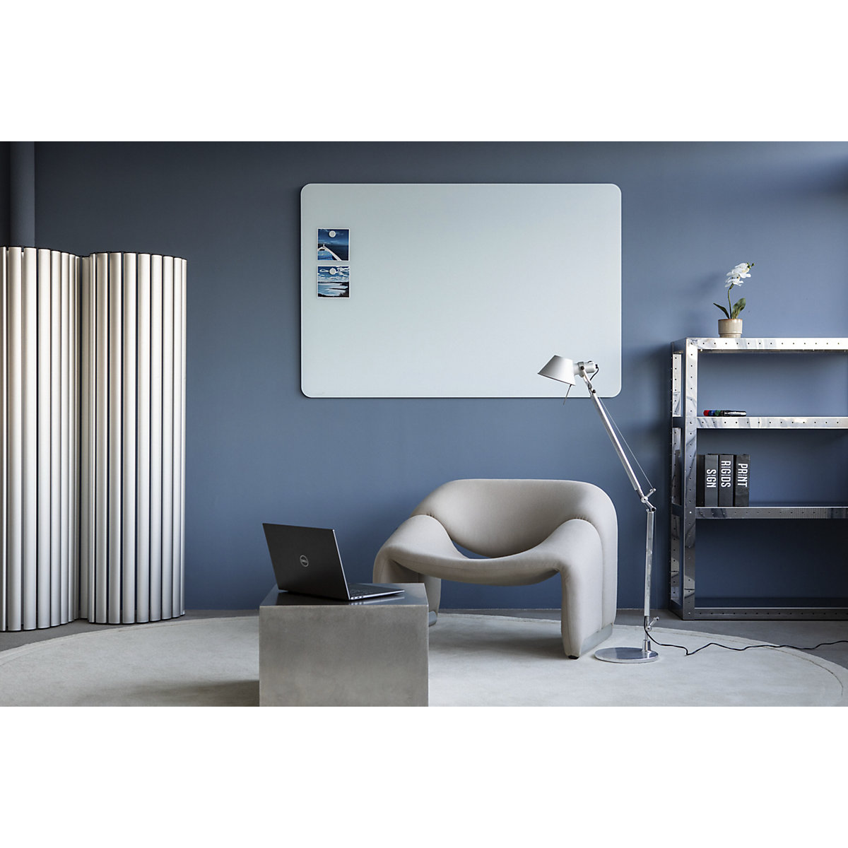 Quadro de vidro mate, cantos arredondados – Legamaster (Imagem do produto 4)-3