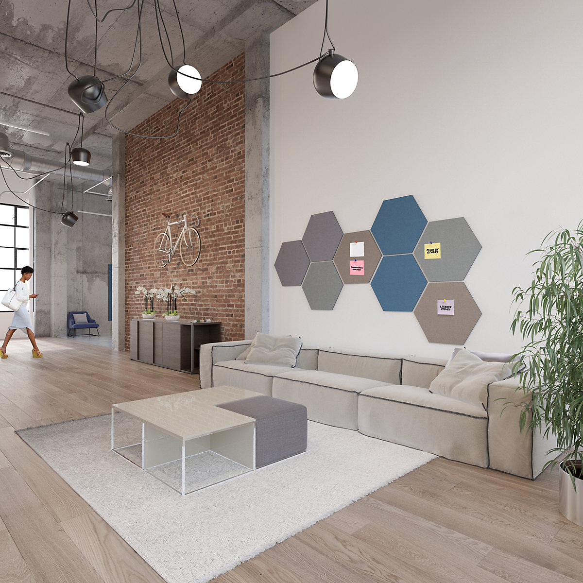 Quadro de pinos com design hexagonal – Chameleon (Imagem do produto 3)-2